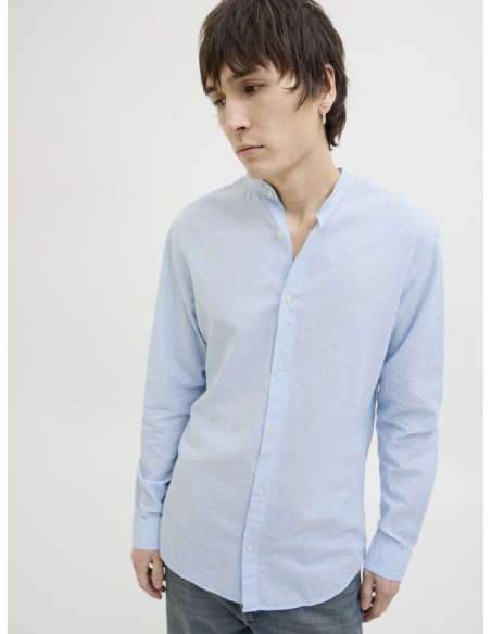 JJEBREEZE LINEN BLEND BAND SHIRT L/S