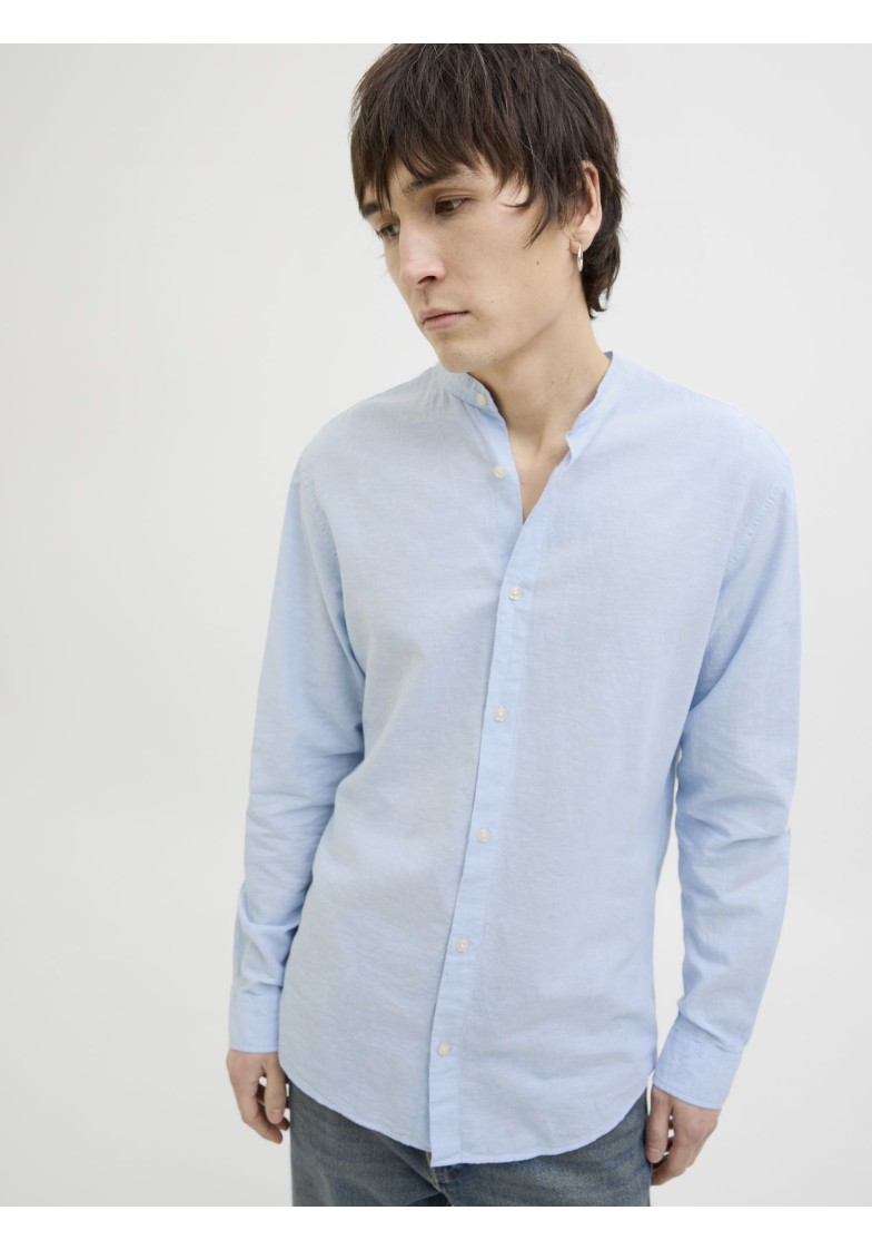 JJEBREEZE LINEN BLEND BAND SHIRT L/S
