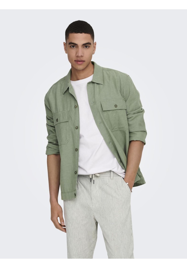 ONSKENNET L/S LINEN OVERSHIRT
