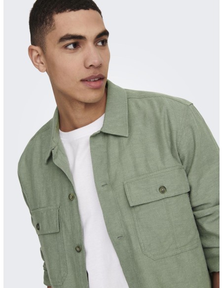 ONSKENNET L/S LINEN OVERSHIRT