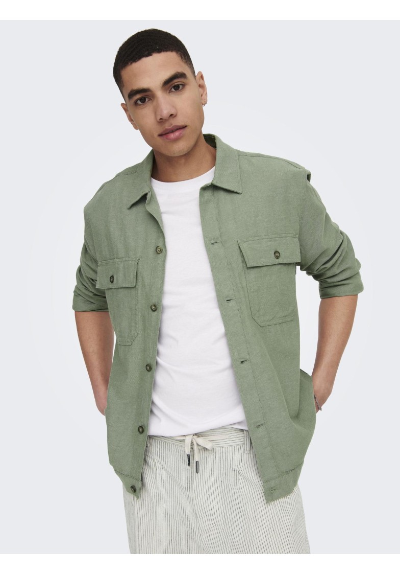 ONSKENNET L/S LINEN OVERSHIRT