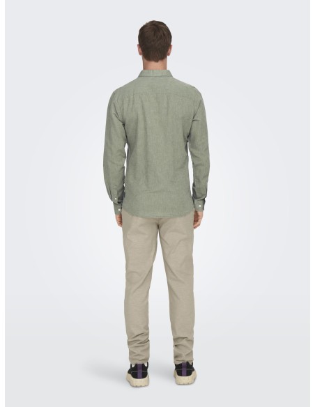 ONSCAIDEN L/S SOLID LINEN SHIRT