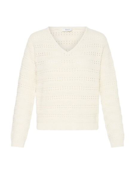 BYNERO V-NECK KNIT L/S