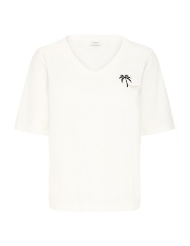BYPALORA V-NECK EYE EMB TEE S/S