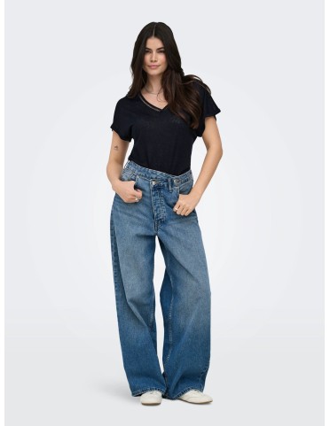 ONLPENNY S/S BATSLEEVE V-NECK TOP 2