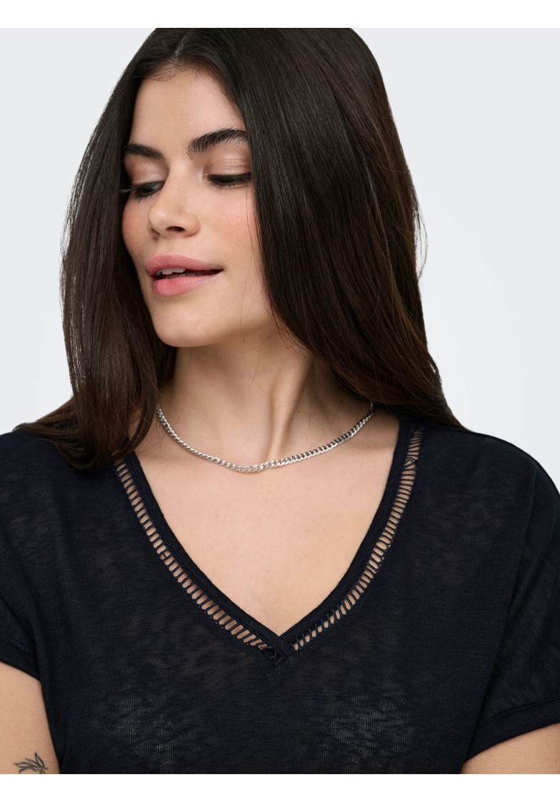 ONLPENNY S/S BATSLEEVE V-NECK TOP