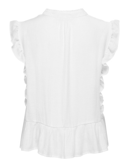 ONLHENNY S/L FRILL BUTTON TOP