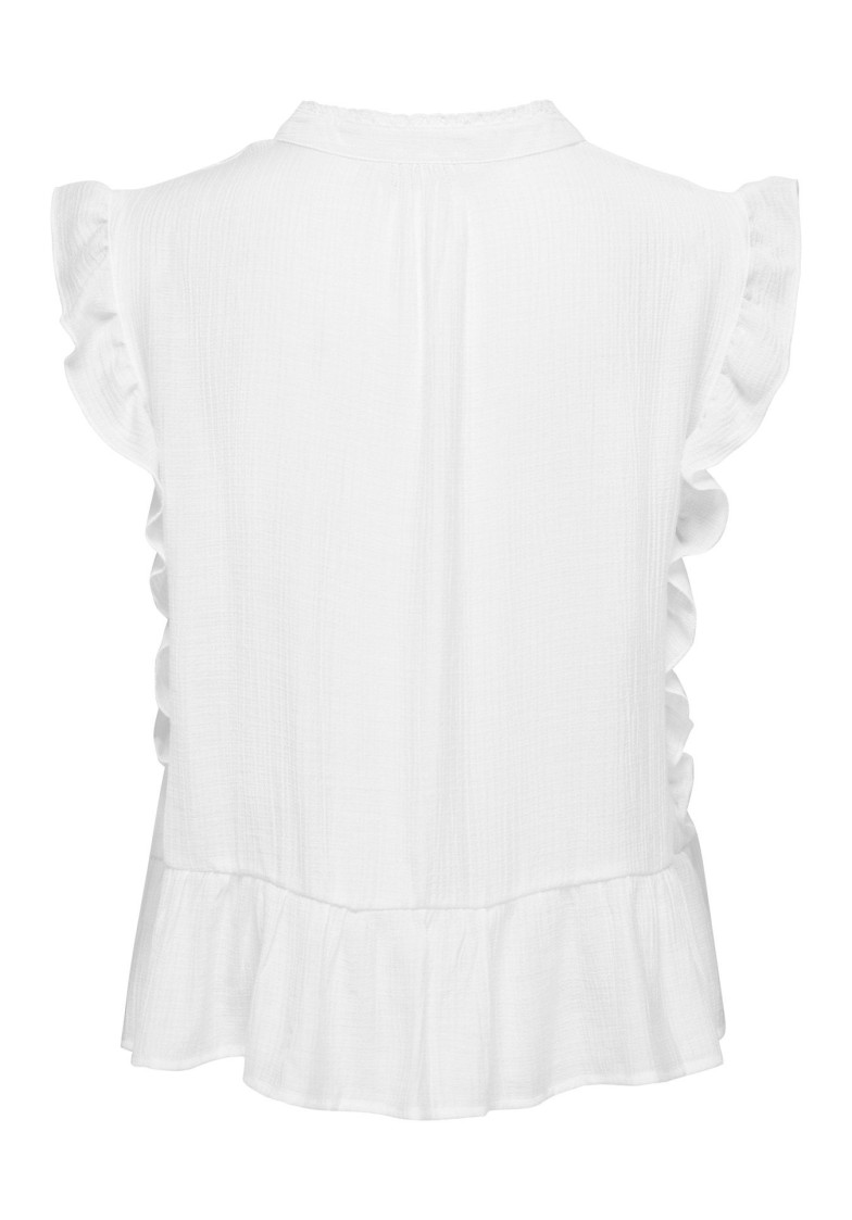 ONLHENNY S/L FRILL BUTTON TOP
