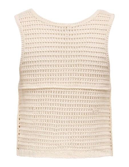 ONLGINA S/L U-NECK BUTTON VEST KNIT
