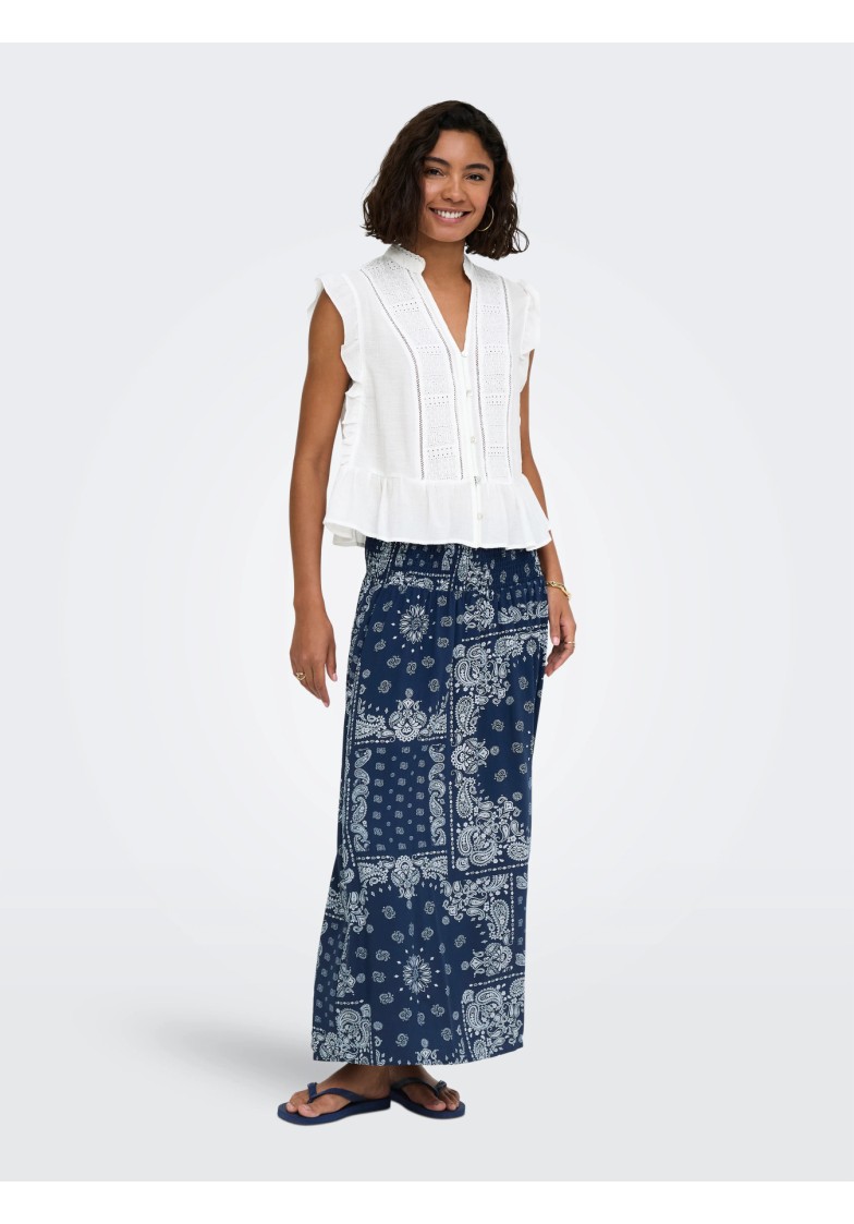ONLHENNY S/L FRILL BUTTON TOP