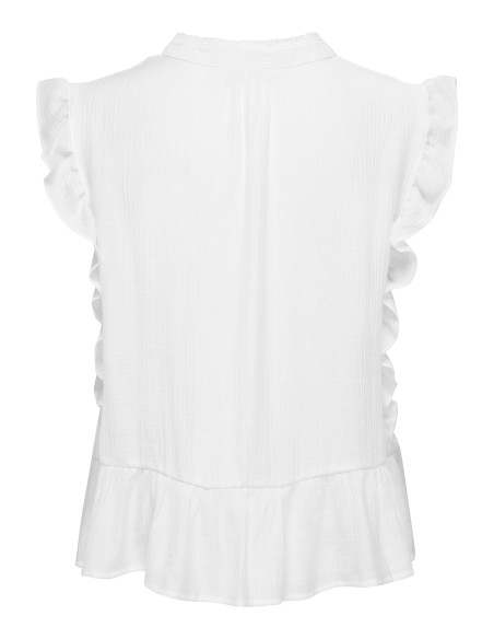 ONLHENNY S/L FRILL BUTTON TOP
